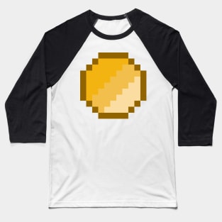 Gold Coin Coin Pixel Art Baseball T-Shirt